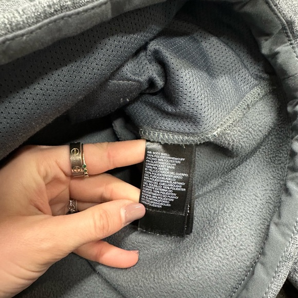 The North Face Jacket Mens L Gray Windwall Fleece Lined Full Zip Outdoor - Picture 9 of 11